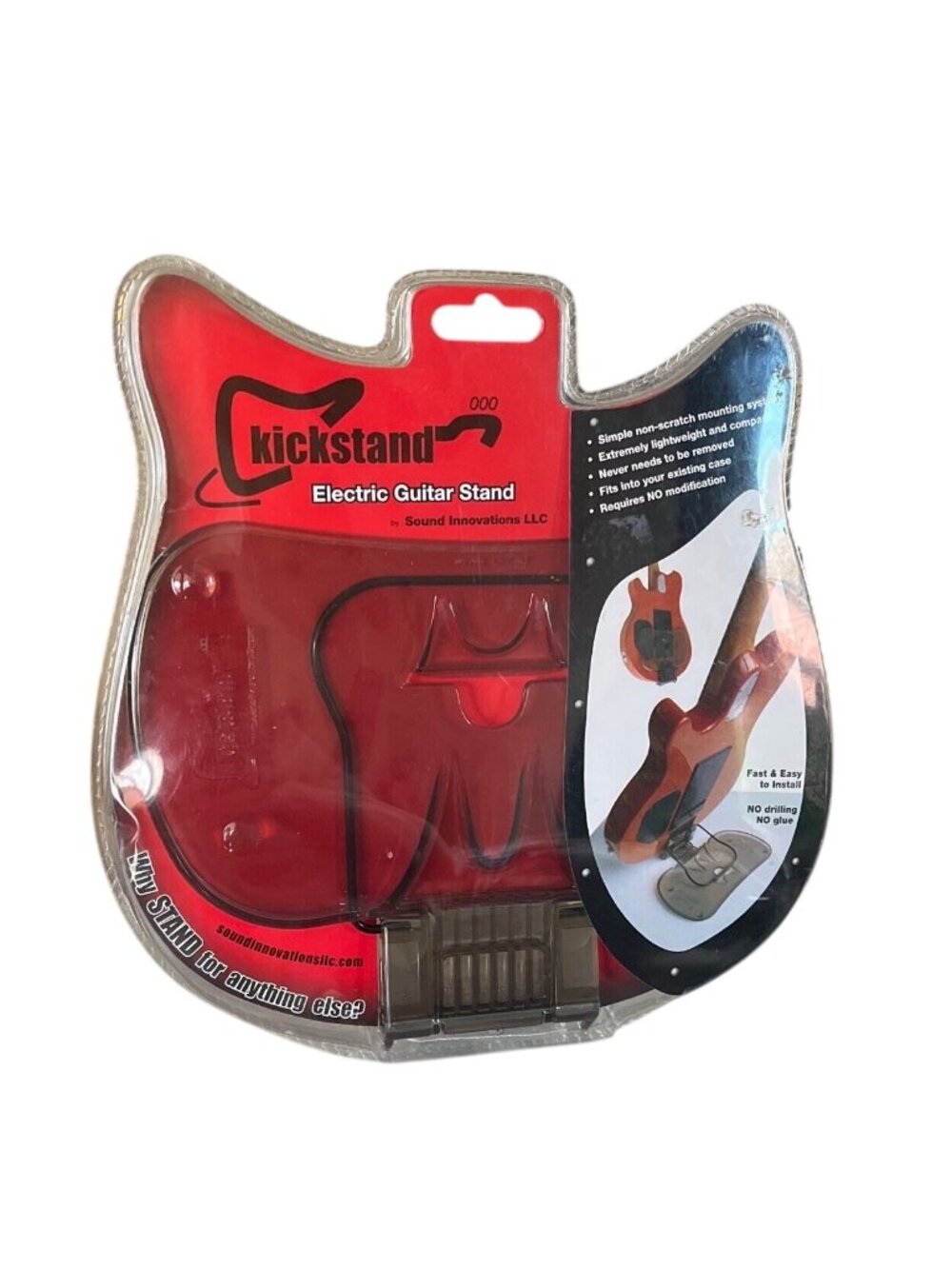 Kickstand Electric Guitar Stand By Sound Innovations LLC  Compact No-Drill